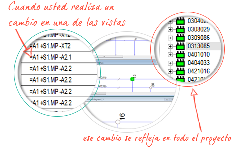 Software para Generar Esquemas Eléctricos, E3-schematic, Gestione los terminales entre hojas de forma más inteligente