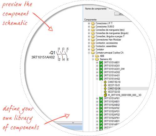 electrical-schematic-software--E3-schematic--library-of-pre-designed-components