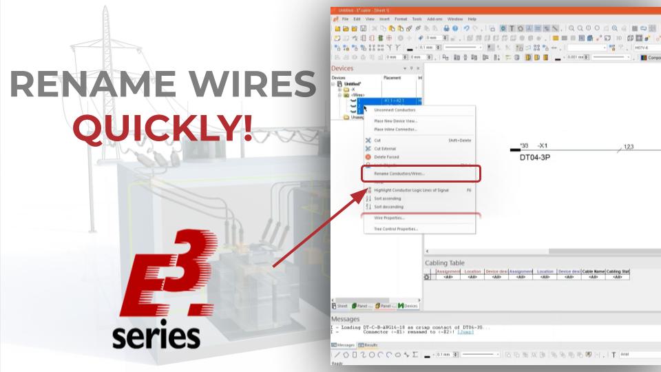 Como Renomear Múltiplos Fios no E3.cable-EN