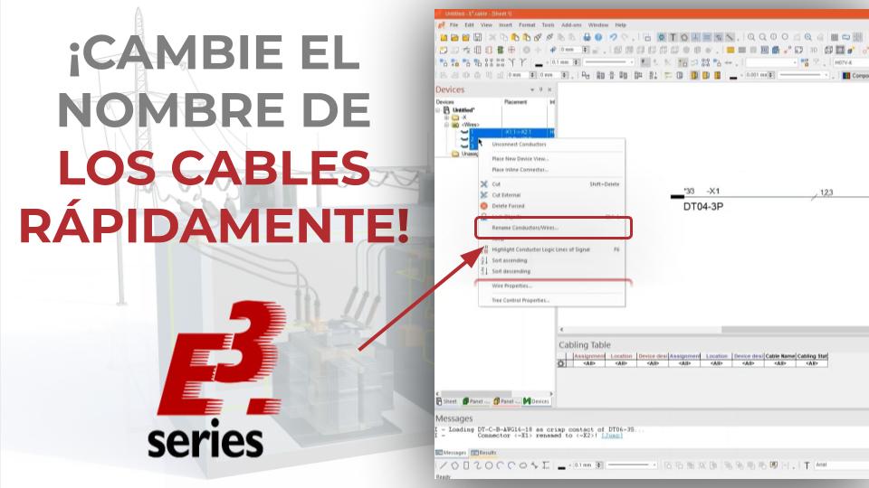 Como Renomear Múltiplos Fios no E3.cable-SP